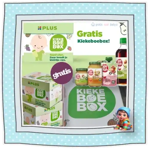 Klik HIER en vraag de Kiekeboebox Plus Babydoos aan Gratis Kiekeboebox Plus Babydoos